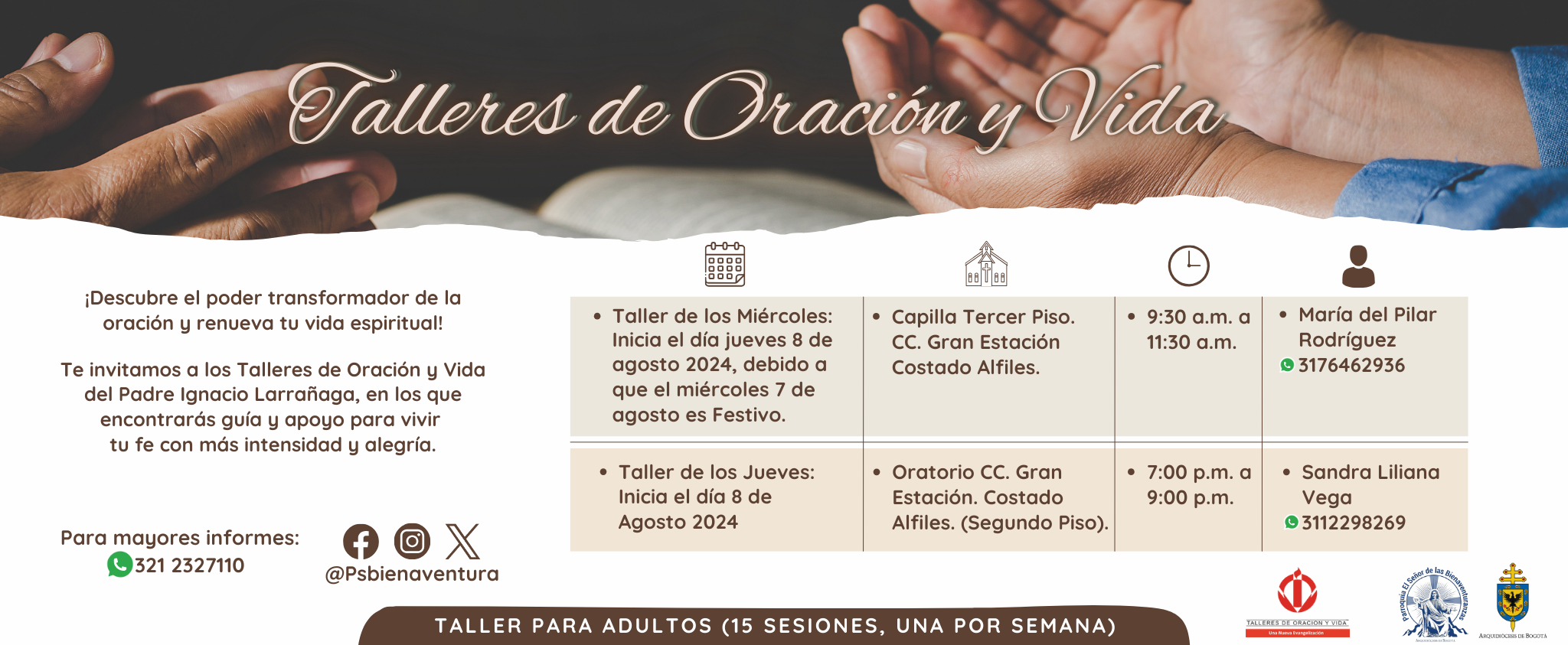 Talleres de Oración y Vida - Padre Ignacio Larrañaga | El Señor de las